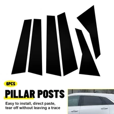 Fits Cadillac XT5 2017-2023 Window Pillar Posts Door Trim Glossy Black Cover T