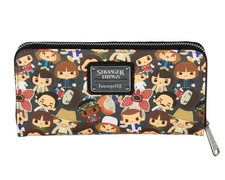 Loungefly Stranger Things Wallet Chibi Characters Soft Faux Leather Zip Around