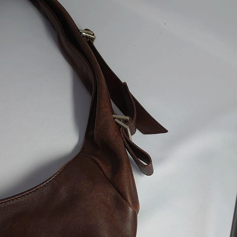 Bolso Hobo de Hombro Fabrizio Poker Cartera Cuero en Marrón USADO Buen Estado Foto 4 de 4