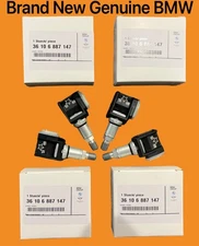 SET OF FOUR BRAND NEW OEM GENUINE BMW TPMS SENSORS 36106887147 NOT KNOCK OFFS!!!