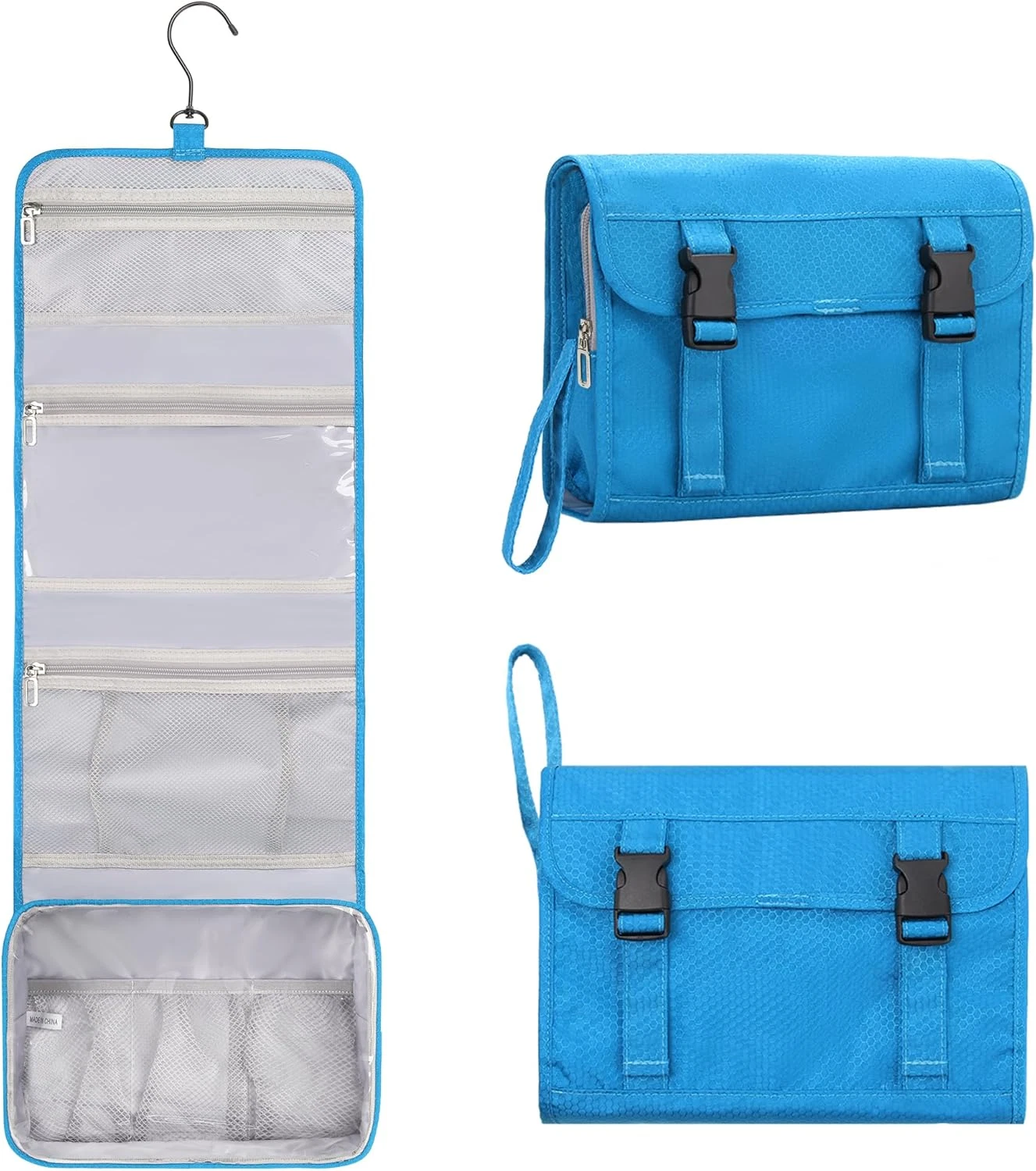 Travel Hanging Toiletry Bag for Women Men Large Capacity Makeup Bag Waterproof C
