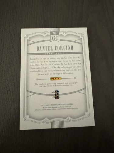 2015 Panini National Treasures Jersey Patch Auto #199 Daniel Corcino Rookie RC - Bild 2 von 3