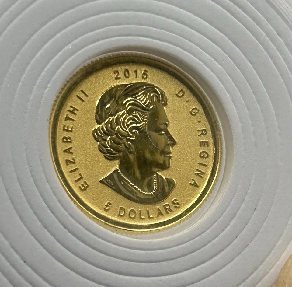 2015 $5 Canada 1/10 OZ Gold Maple Leaf E=MC2 PRIVY - BU - Image 2 of 4