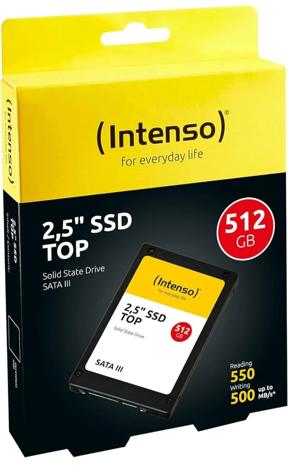 Intenso 2,5" SSD intern TOP 512 GB SATA III Festplatte Solid State Drive 512GB
