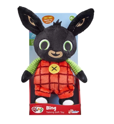 RAINBOW DESIGNS Talking Bing Soft Toy Baby Boy or Girl TV Character Fun Preschool Christmas Gift