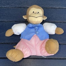 Vintage Russ Plush Nylon Luv Pet 5 Monkey In Vest Chimp