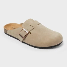Men's Oswald Clogs - Goodfellow & Co Taupe 7: Slip-On, Leather Upper,