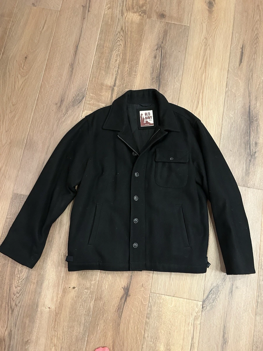 Old Navy Black Coats, Jackets & Vests Wool Outer Shell for Men for