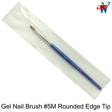 Professional Nail Brush 5M Rounded Edge Tip Gel Polygel Polish Application