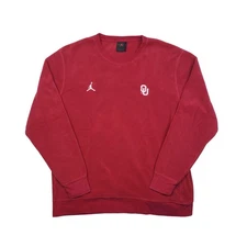 Nike Air Jordan Oklahoma Sooners Pullover Crewneck Fleece Sweatshirt Men’s XXL