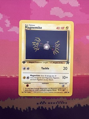 Pokemon Karte Magnemite Team Rocket 1. Edition Common 60/82 Near Mint
