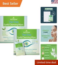 Refreshing 120 Count Tea Tree Oil Eye Wipes -...