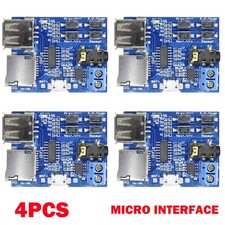4Pc TF Card U Disk MP3 Decoder Board Aamplifier Decoding Audio Player Module NEW