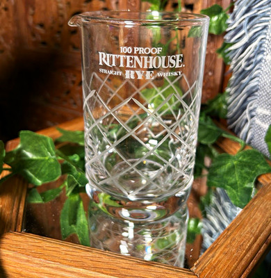 Rittenhouse Rye Whiskey 100 Proof Mixing Glass
