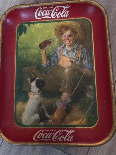 Vintage Metal Coca-Cola Serving Tray