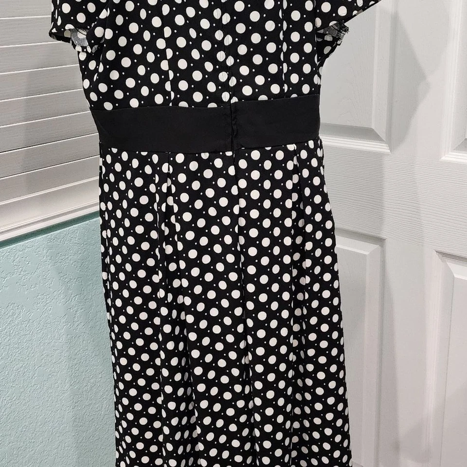 Vestido Fashion Bug Lunares Blanco y Negro Talla 12 Foto 2 de 4