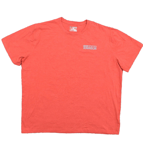 Under Armour Men's Adult Sz 2XL Tee Shirt T Red Loose Heatgear Gym Run