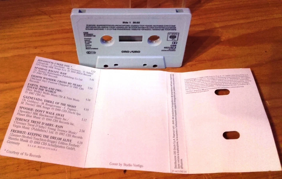 MC ORO PURO compilation CBS – 463190 4 Holland 1988 Grey Lable Cassette RARA - Immagine 3 di 4