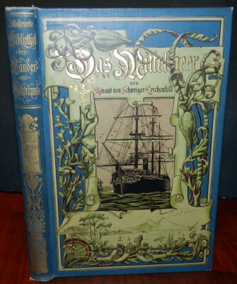  Das Mittelmeer (The Mediterranean), Schweiger-Lerchenfeld 1888 1stEd MAP Illust