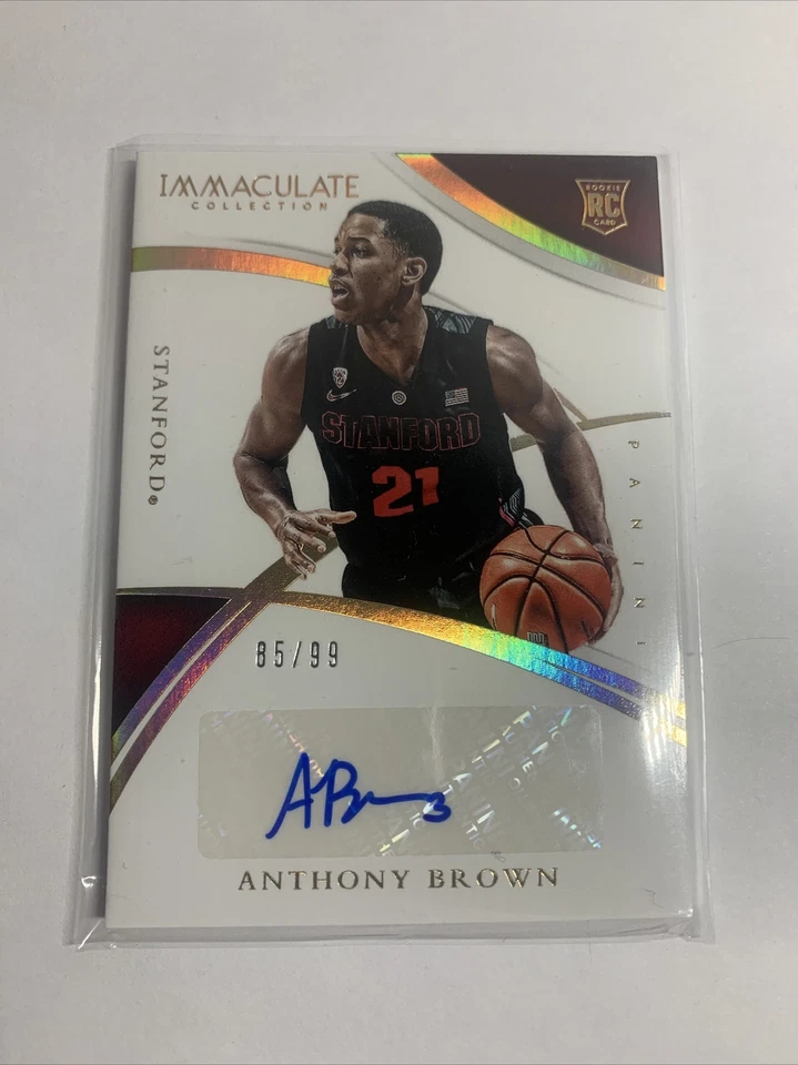 Anthony Brown Autograph, Stanford, Immaculate, sports cards - Image 2 of 3