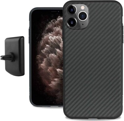 Evutec iPhone 11 PRO Max Black Heavy Duty Case with Car vent mount
