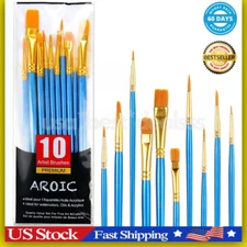 Best Model Miniature Paint Brushes Small Detail Art Paint Brush with Set 10 Pcs