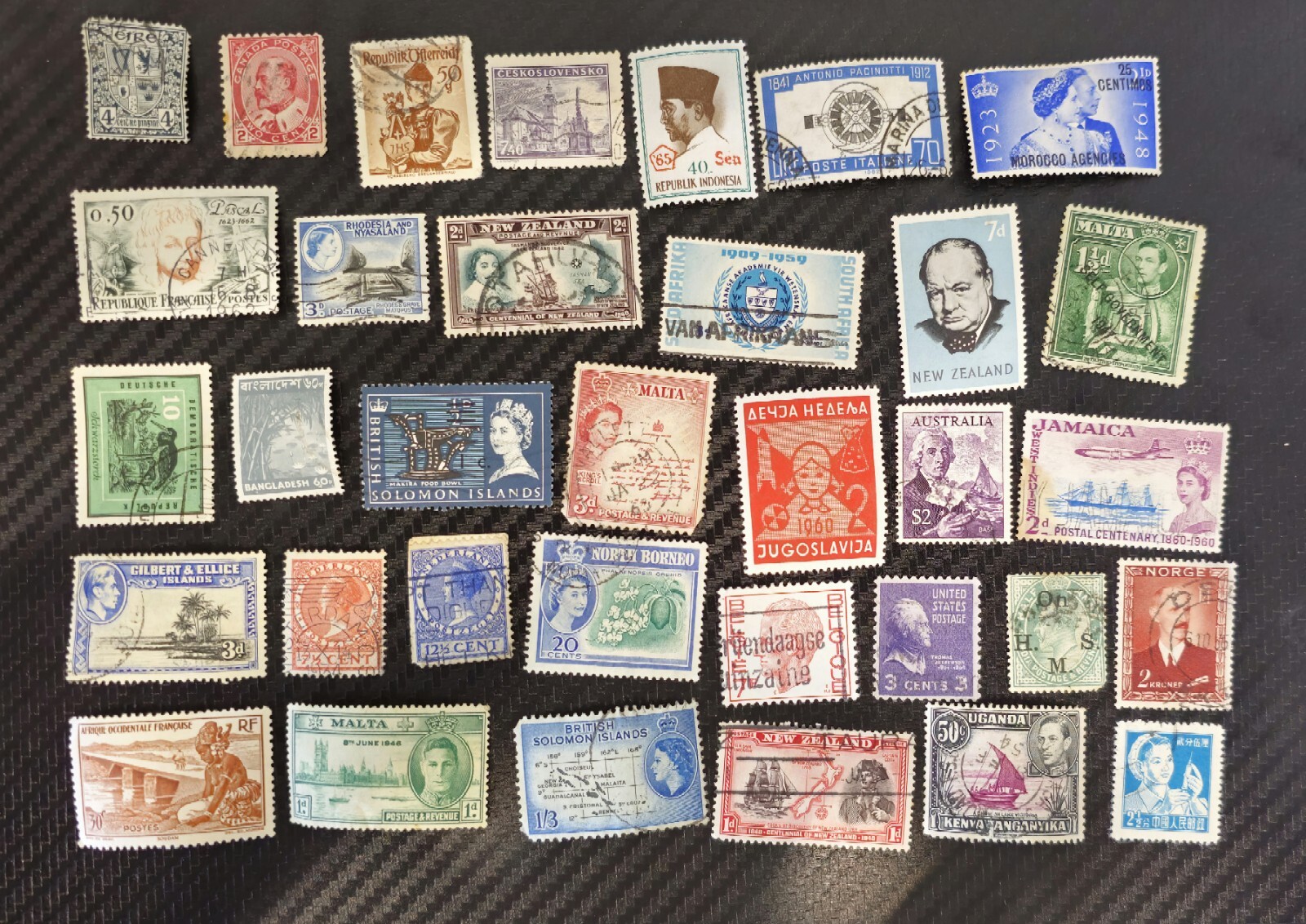collection Of Vintage International 34 PC's Stamp