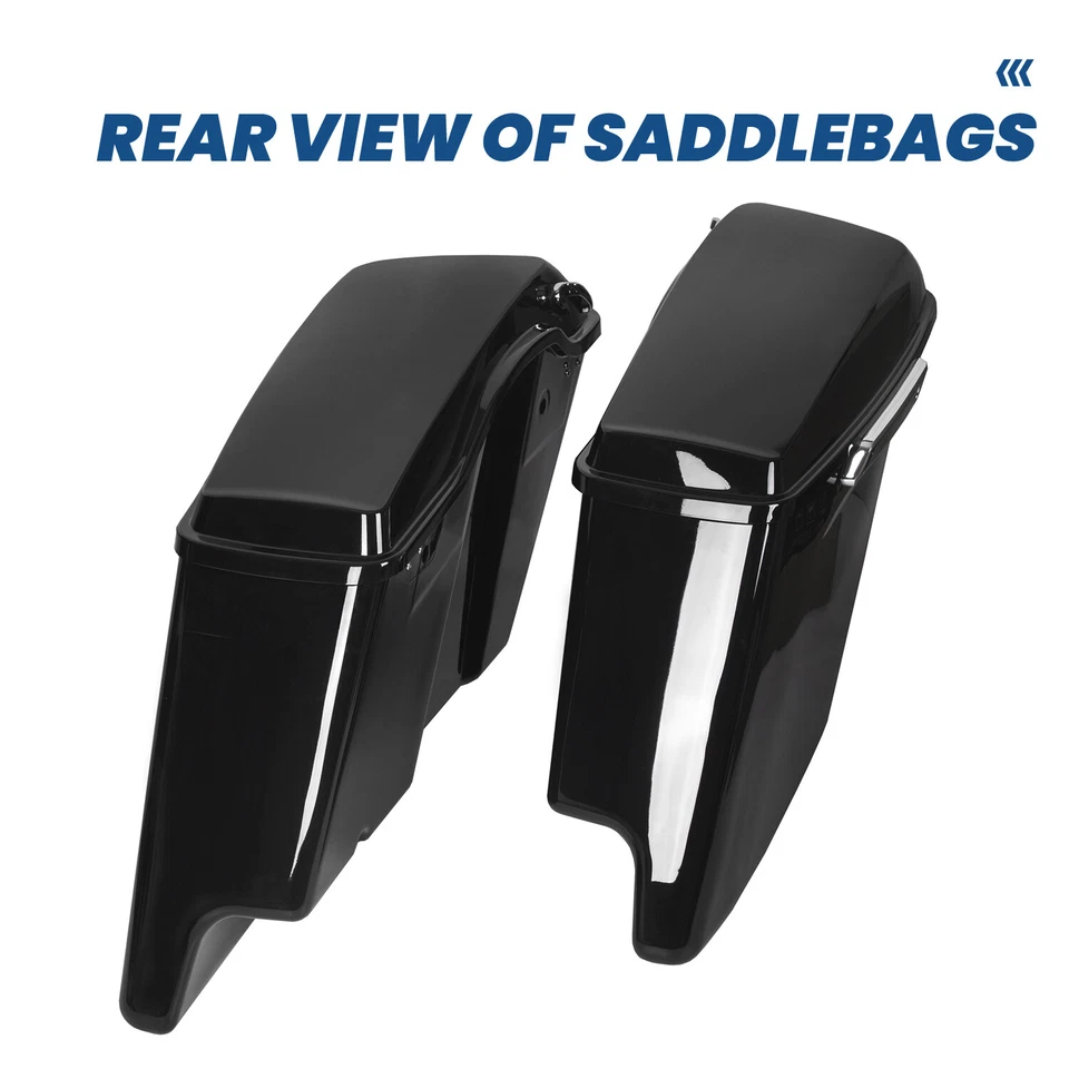 Bolsas de sillín extendidas estiradas con soportes de conversión para Harley Heritage Softail Foto 2 de 4