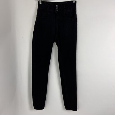 Dollhouse Jeans Women's Size 3/4 Skinny Mid Rise Charcoal Wash Denim Stretch