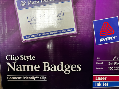 4 X 4 Name Badge Material Name Badge 54x90 Mm With Combi Clip Pack Of