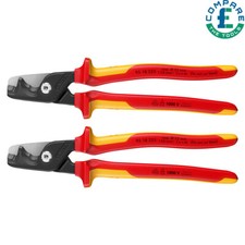 Image of Knipex 95 18 225 Step Cut® XL VDE Insulated Cable Shear Pack of 2