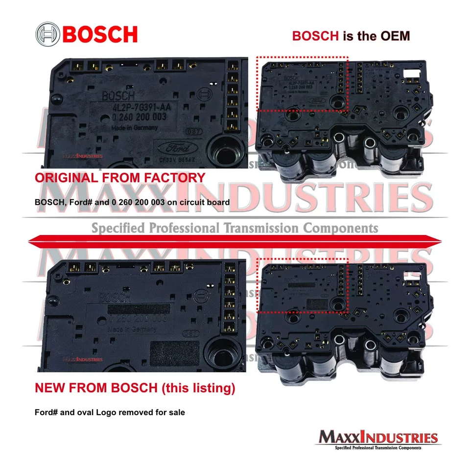 Paquete de solenoides 5R55W 5R55S bloque transmisión automática Ford Lincoln Mercury Foto 3 de 4