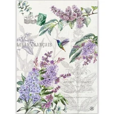 Michel Design Works French Lilacs Natural Woven Cotton Kitchen Towel 20" x 28"