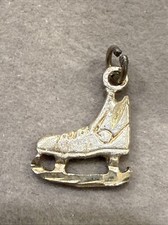 Vintage 925 Sterling Silver Ice Skate charm 3d dangle charm Skating 1310 