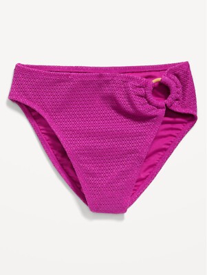 Old Navy Mid-Rise O-Ring Crochet-Knit French-Cut Bikini Swim Bottoms Size XL XXL