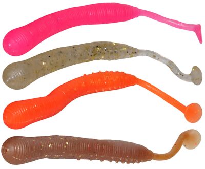 Dieter Eisele Doppelgänger XL - 3 Gummi Wattwürmer, Gummiköder zum Meeresangeln