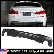 Carbon Fiber Look Rear Bumper Lip Diffuser For BMW F10 535i M Sport 2011-2016