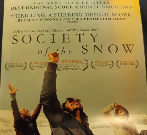 FYC SOCIETY OF THE SNOW CD NEW