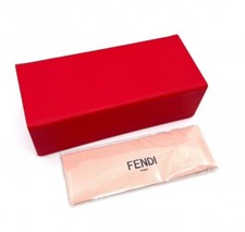 NEW FENDI MEDIUM/LARGE RED SUNGLASSES CASE. CLOTH INCLUDED. 100% AUTHENTIC