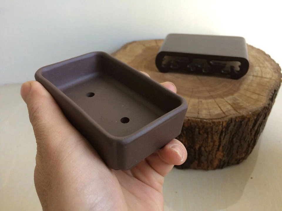 Rectangular Chinese Zisha Flower Pots Landscaping Garden Home Bonsai Decoratio - Image 3 of 4