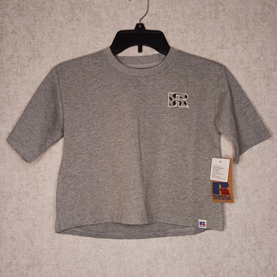 Camiseta Russell Athletic Niñas Gris Jaspeado Fan Club Camiseta Talla M Manga Corta Nueva Foto 2 de 4