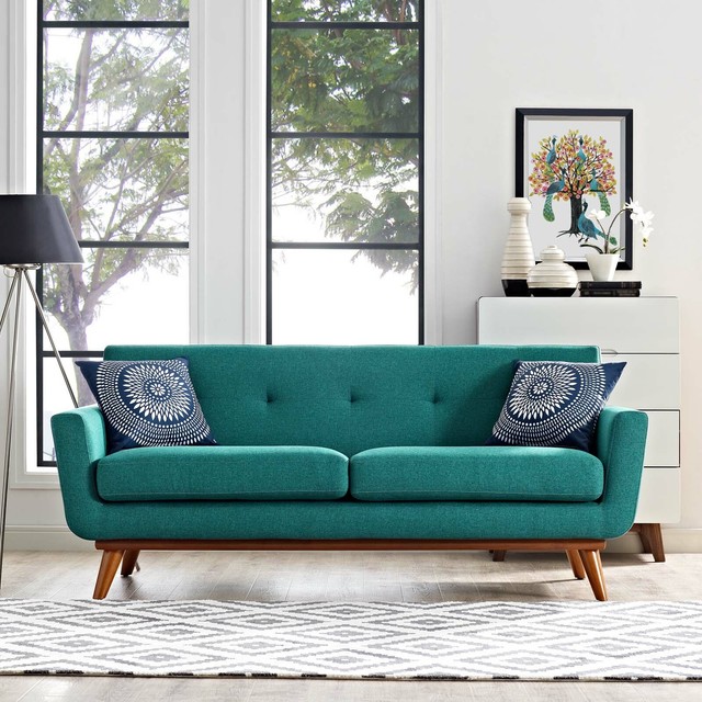 Engage Upholstered Loveseat Teal For Sale Online Ebay