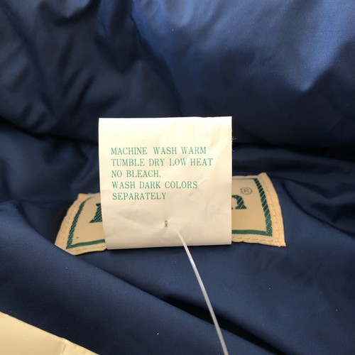 Vintage NWT LL Bean Goose Down Puffer Vest Mens Large Blue Nylon Pockets 1419 - Picture 5 of 13