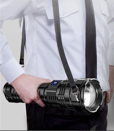 Super Bright High Power Flashlight Rechargeable Zoomable Outdoor Tactical Torch - Picture 11 of 12