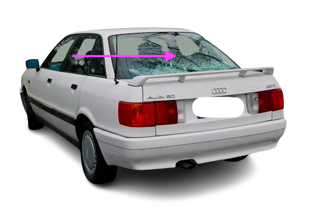 Fits: 1988-1992 Audi 80 & 90 Quattro 4 Door Sedan Back Window