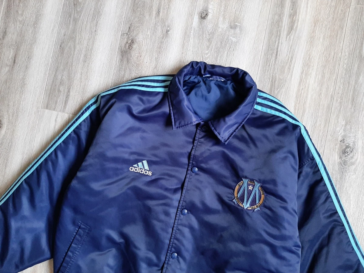 Marseille Olympique Football Jacket Vintage Adidas 1999 Bomber Special 100 Years