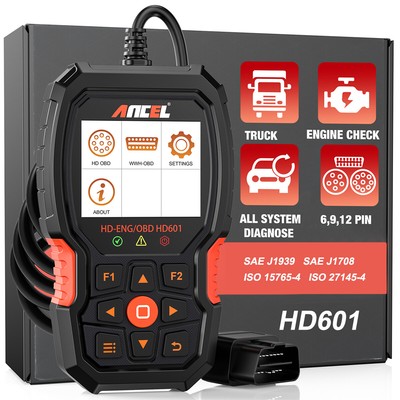 ANCEL HD601 All Systems Diesel Heavy Duty Truck OBD Scanner Engine ABS Tool