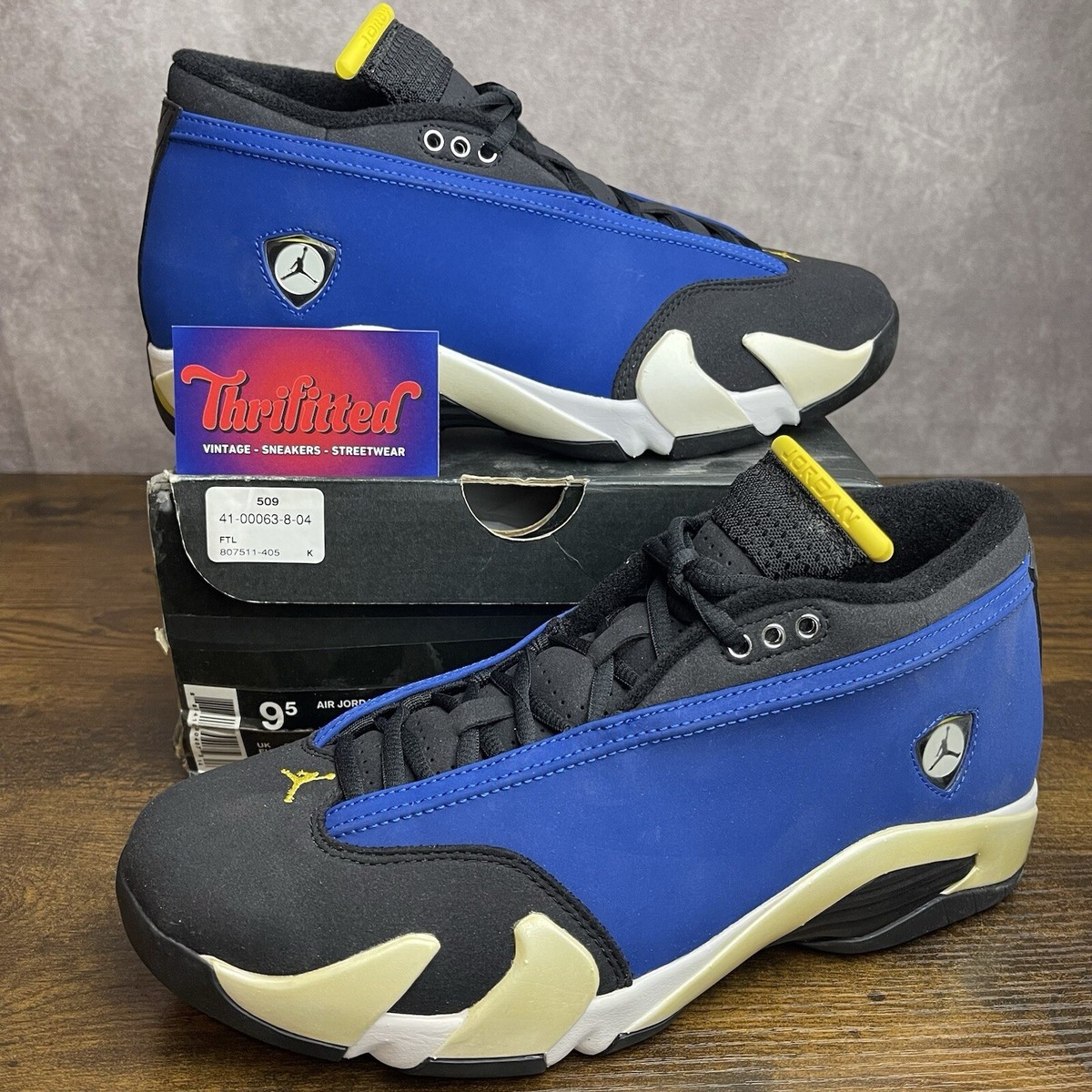 スニーカー NIKE Air Jordan 14 Retro Low 'Laney' 2015 AW FW 15 NEW Air Jordan 14 Retro 2015 Low Laney Size 9.5 807511-405