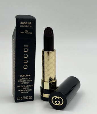 Gucci Lip Luxurious Pigment Rich Lipstick 250 Dark Romance BNIB | eBay UK