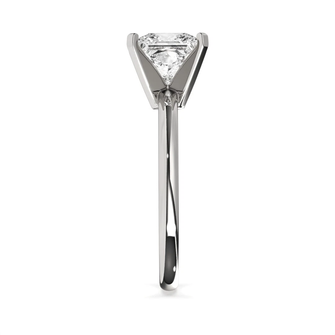 1.50 ct solitaire princess cut igi certified lab grown diamond engagement ring image-4